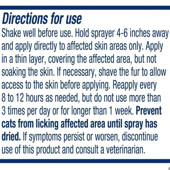 Pro-Sense Itch Solutions Cat Hydrocortisone Spray - Picture 5 of 5